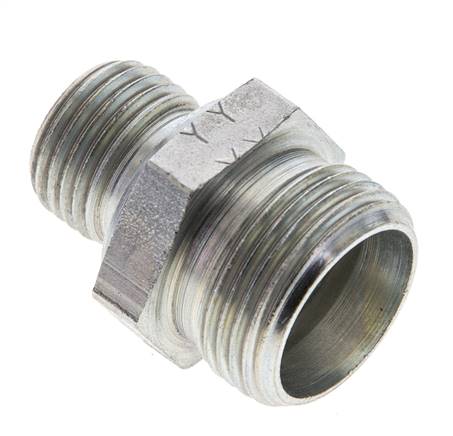 Raccord à bague coupante droite. M 16x1,5-15 L (M22x1,5), sans écrou ni bague coupante, acier galvanisé