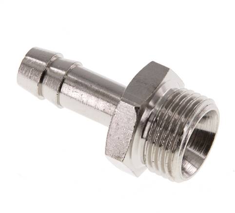 Threaded nozzle G 3/8"-8 (5/16")mm, nickel-plated brass