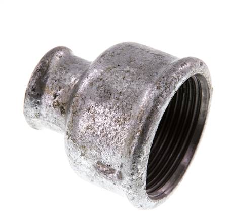 Manchon rond Rp 1-1/4"-Rp 1/2", fonte malléable, galvanisé