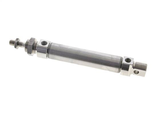 Cylindre ISO 6432, inox, piston 25mm, course 80mm