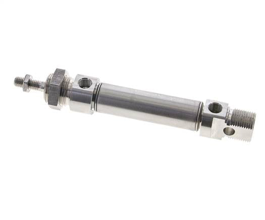 Cylindre ISO 6432, inox, piston 20mm, course 40mm