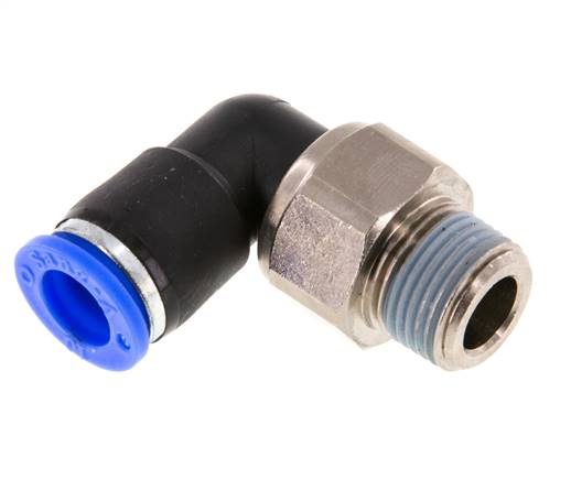 Raccord à vis coudé R 3/8"-10mm, norme IQS