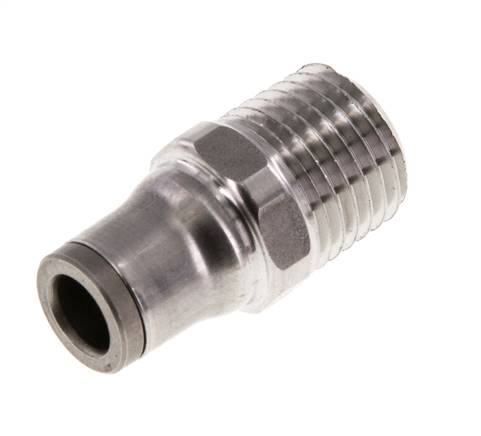 Straight push-in connection NPT 1/4"-6mm, IQS stainless steel