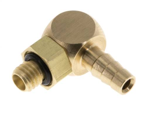 Elbow plug connection, M 5-4mm inside, brass