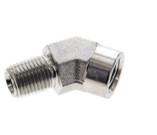 45° screw-in angle NPT 1/4", galvanized steel