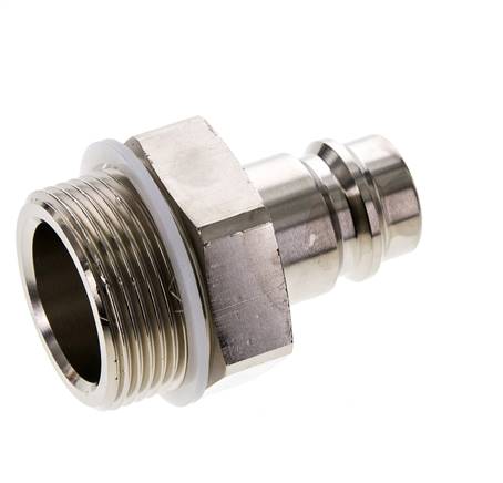 Coupling plug (NW19) G 1-1/4" (AG), nickel-plated brass