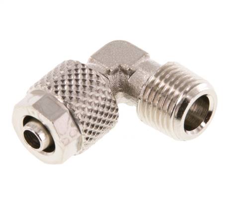 Raccord à vis coudé R 1/8"-6x4mm, laiton nickelé