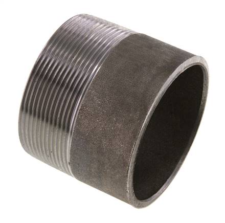 Welding nipple R 2-1/2"-60mm-76.1mm, ST 37, black steel