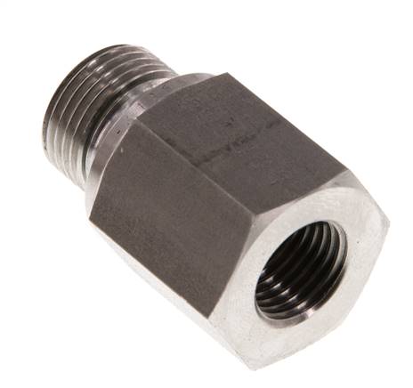 Réducteur hydraulique G 3/8"(AG)-G 1/4"(IG), 1.4571, joint élastomère