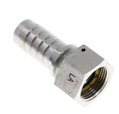 Hose nozzle, DIN EN 14423 G 1"-25x40mm, galvanized steel