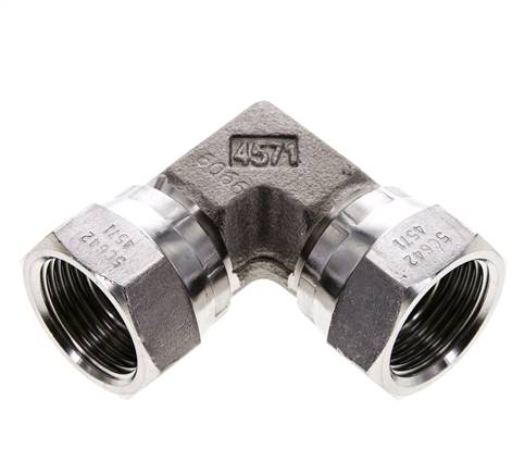 Raccord à vis coudé 90°, cône 60° G 3/4" (IG), V4A