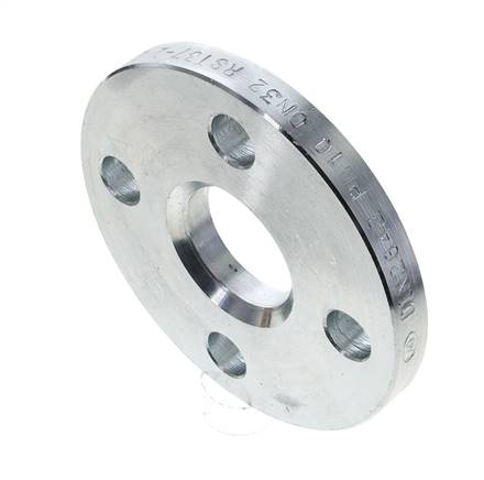 Loose flange DN32-PN10, DIN 2642, galvanized steel, solid material