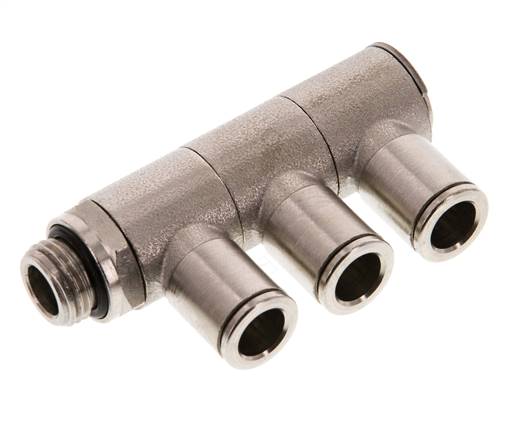 Distributeur multiple enfichable, 3 voies G 1/4"-8mm, IQS-MSV (standard)