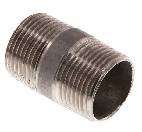 Rohrdoppelnippel R 3/4"-40mm, 1.4571