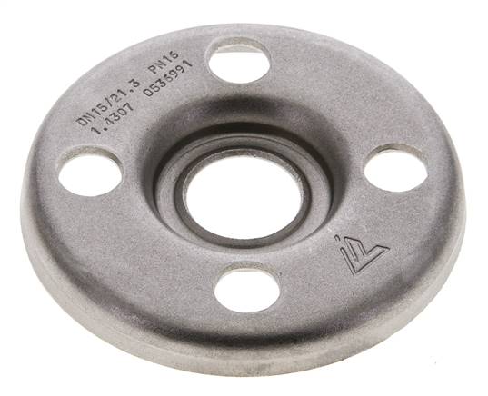 Loose flange DN15-PN10, similar to DIN 2642, 1.4301 pressed