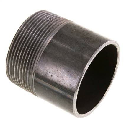 Welding nipple R 2"-60mm-60.3mm, ST 37, black steel