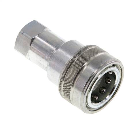 Accouplement hydraulique ISO 7241-1B, manchon, NPT 1/2" (IG), acier