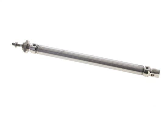 Cylindre ISO 6432, inox, piston 16mm, course 160mm