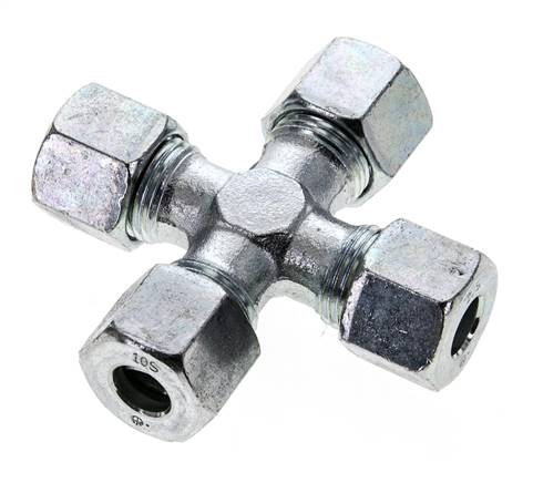 Cross cutting ring screw connection 10 S (M18x1.5), galvanized steel