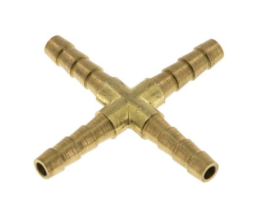 Cross hose connector 5mm, brass