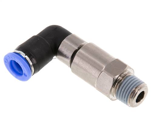 Raccord coudé à vis rapide R 1/4"-8mm, norme IQS