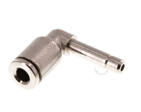 Elbow plug connection 4mm plug nipple, 4mm hose