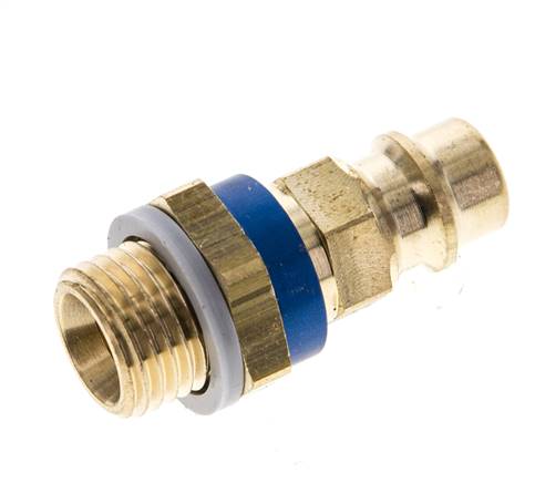 Kupplungsstecker (NW7,2) G 1/4"(AG), blau, Sechseck SW12