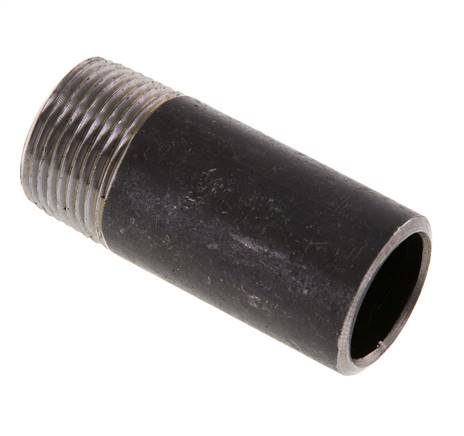 Welding nipple R 3/4"-60mm-26.9mm, ST 37, black steel