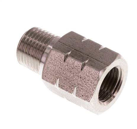 Mamelon réducteur NPT 1/8"(AG)-G 1/8"(IT), 1.4571