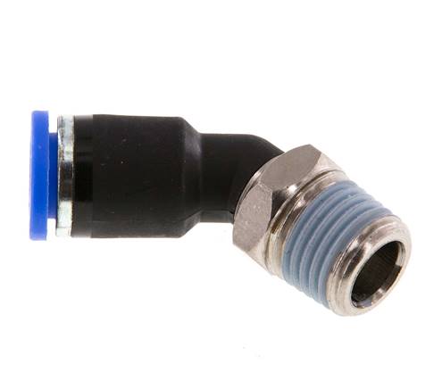 45° plug connection R 1/4"-8mm, IQS standard