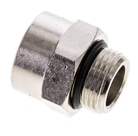 Thread extension G 3/8"-16.4mm, nickel-plated brass (elastomer seal)