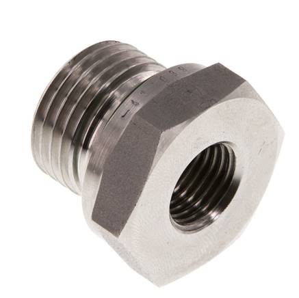 Réducteur hydraulique G 1/2"(AG)-G 1/4"(IG), 1.4571, joint élastomère