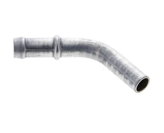 45° hose nipple tube 10, hose. 9 - 10mm, galvanized steel