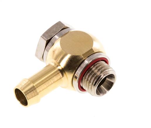 L-threaded nozzle G 1/4"-9 (3/8")mm, elastomer seal