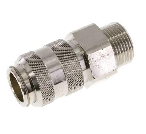 Coupling socket (NW15) G 1" (AG), nickel-plated brass