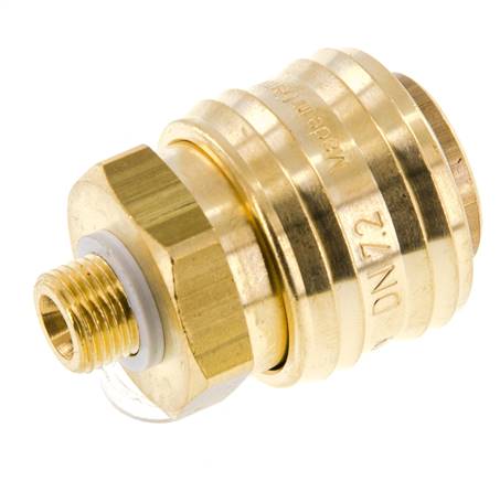 Coupling socket (NW7.2) G 1/8" (AG), brass