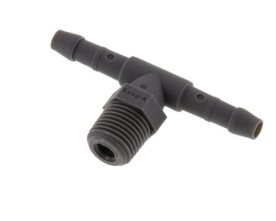 T-threaded nozzle R 1/8"-4mm, PA 6