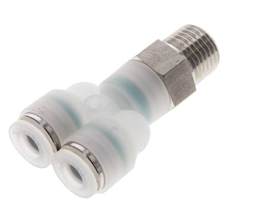 Y-plug connection G 1/4"-6mm, IQS-PVDF