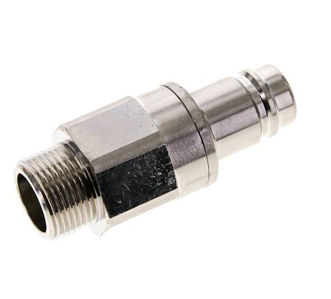 Coupling plug (NW15) G 3/4" (AG), nickel-plated brass