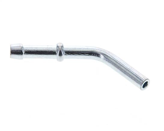 45° hose nipple pipe 5, lock. 4 - 5mm, galvanized steel