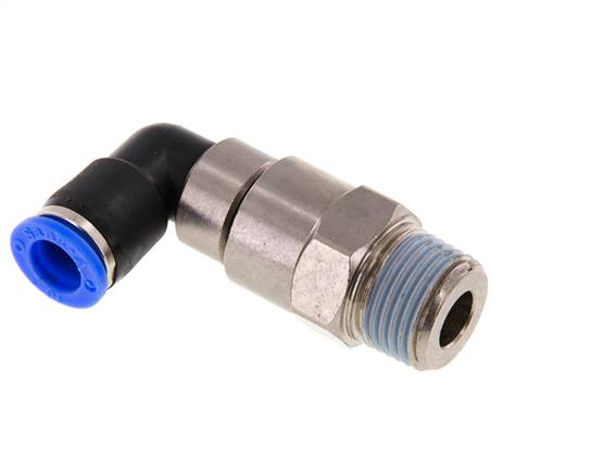 Raccord coudé à vis rapide R 1/2"-10mm, norme IQS