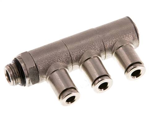 Distributeur multiple enfichable, 3 voies G 1/8"-4mm, IQS-MSV (standard)