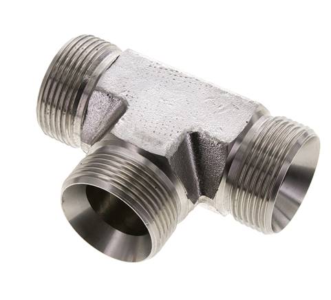 Pièce en T, cône 60° G 1-1/4"-G 1-1/4"-G 1-1/4" (AG), V4A