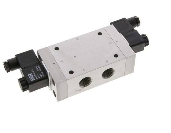 3/2-way magnetic pulse valve, G 1/2", 230 V AC