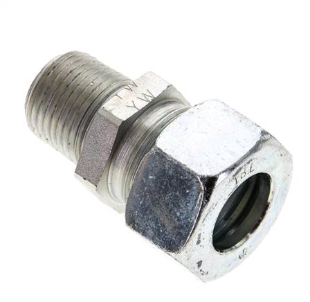 Raccord à bague coupante droite. NPT 1/2"-18 L (M26x1,5), acier galvanisé