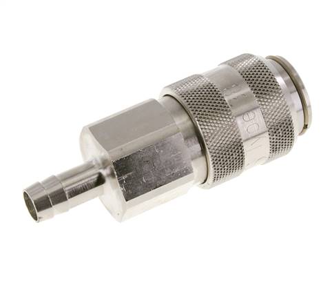 Coupling socket (NW15) 13 (1/2")mm hose, nickel-plated brass