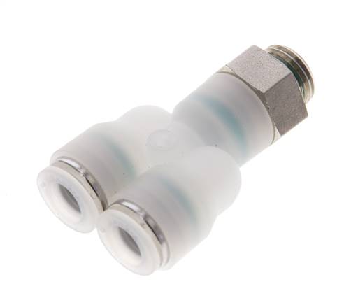 Y-plug connection G 1/4"-8mm, IQS-PVDF