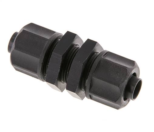 Bulkhead screw connection 11.6x9 - 11.6x9mm, aluminum