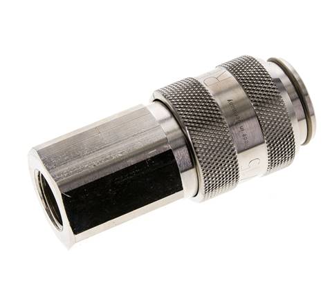 Coupling socket (NW15) G 1/2" (IG), nickel-plated brass