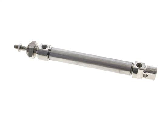 Cylindre ISO 6432, inox, piston 20mm, course 100mm